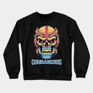 Courageous Superheroe Skull Crewneck Sweatshirt